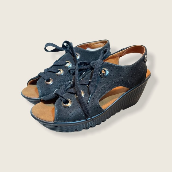 Bernie Mev Marcelo Lace-up Wedges Open Toe Sandals - Picture 6 of 11